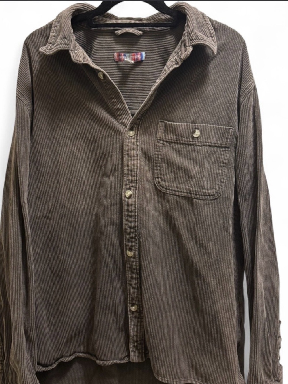 Urban Outfitters Grey Corduroy Button Down Shirt